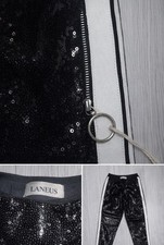 LANEUS Black Sequin Track
