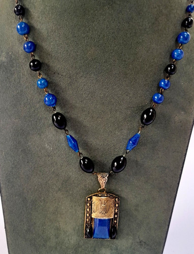 Vintage art deco czech blue - deco,