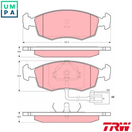 Brake pad set - pad, disc
