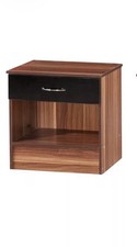 Bedside Table Black Gloss and