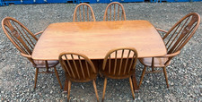 Vintage Ercol Dining Table & 6