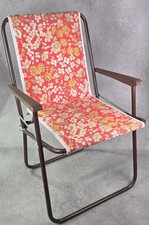 Vtg Folding Deck Chair 70s