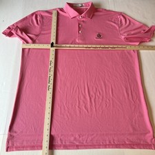 Holderness & Bourne Polo Shirt Mens 2XL Pink Fields Ranch Golf Hay Bale Logo XXL