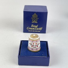 Vintage Boxed Royal Crown Derby Fine Bone China Thimble Brittany