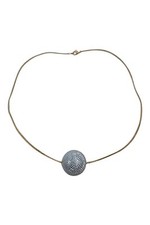 SWAROVSKI Crystal Yellow Gold Plated Curb Chain Crystal Pave Ball Necklace