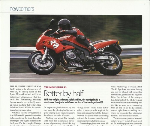 Triumph sprint motorbike - triumph,
