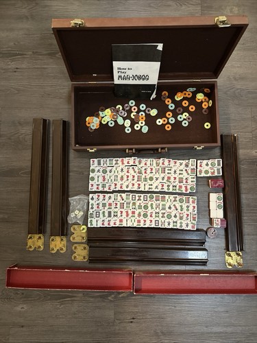 Vintage mah jongg set game - mah,