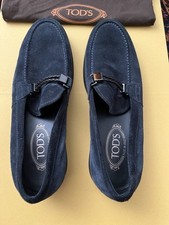 Tods Driving Shoes Size 8.5 Blue/indigo