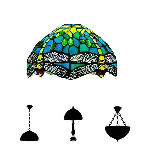 Green tiffany dragonfly style - tiffany,