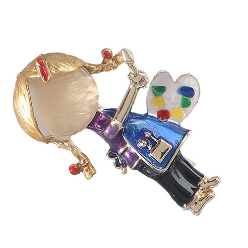 Colorful alloy brooch - brooch, pin