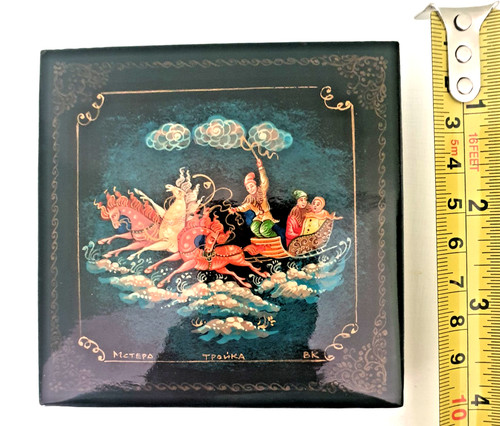Vintage russian palekh troika - vintage,