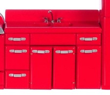 Dolls House Retro 1950's Red