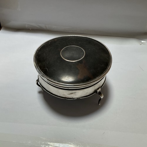 Sterling silver round trinket - silver,