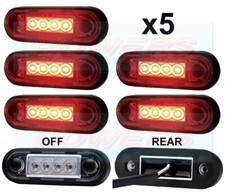 5x EASY FIT RED REAR LED