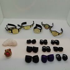 WWE Jakks Classic Superstars Accessories 6 belts, crown, 18 x Elbow Knee Pad