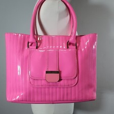 TED BAKER Pink Large Tote Shopper Retro Grab Bag Patent Detachable Pouch