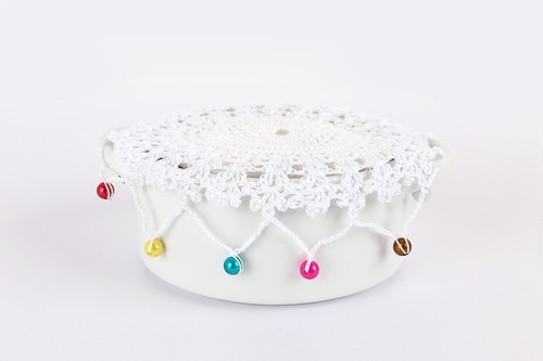 Lace doilies crochet beaded - doilies,