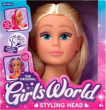 GIRLS WORLD STYLING DOLLS HEAD Bead & Style Hairdressing Head By John Adams