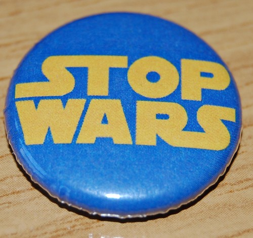 Stop wars button - badge, /