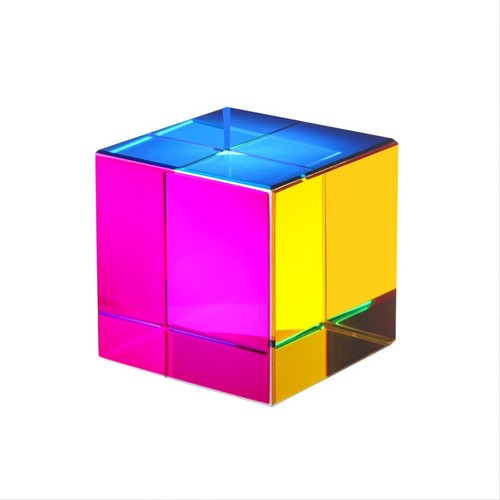 50mm color crystal cube - color,