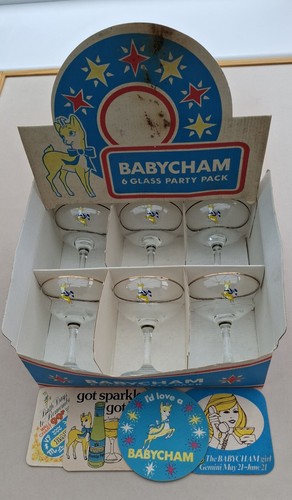 Babycham glasses party pack - glasses,