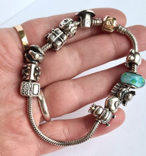 Best offer added - Pandora 14K Gold Clasp Charm Bracelet – Loaded Charms 19 cm