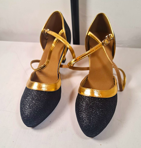 Ladies black sparkle gold - sparkle, &