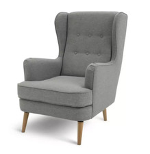 Habitat Callie Self Assembly Fabric Wingback Chair - Grey | Comfortable Stylish