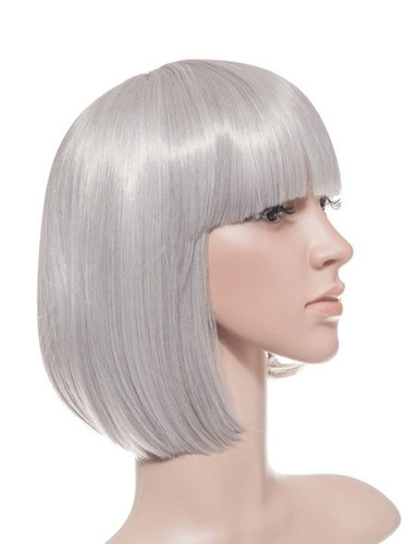 Light grey bob wig straight - bob,