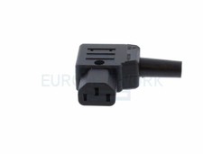 Black C13 Left Angle Rewirable
