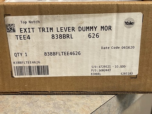 Yale exit trim lever - lever, dummy