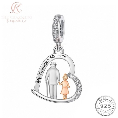 Grandad hero charm - charm, 925