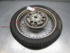 Harley Davidson AMF SX125 Mid 1970s Rear Back Wheel 18 X 3.50 And Twin Sprockets