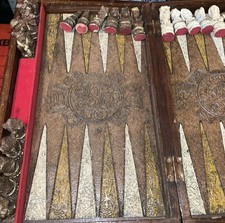 Wooden Engraved Chess & Gammon