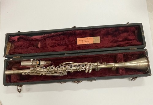 Vintage silver clarinet j - clarinet, c.