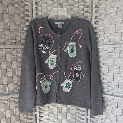Vtg gray mitten - gray,