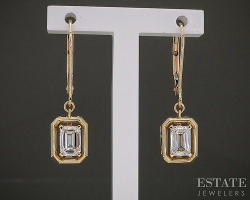 14k yellow gold emerald - yellow,