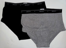 Vintage Jockey Men's Classic Briefs Size 40 2-Pack Black and Gray Y-Front