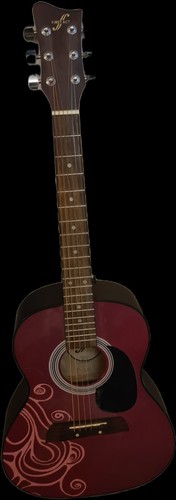 Dark pink acoustic guitar - dark,