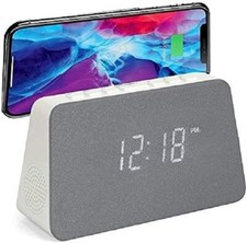 Alarm Clock Radio Wireless Charging - Dimmable Display Grouptronics GTQ-RENEW