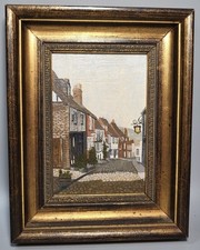 Michael Ransley Miniature Oil Painting on board Mermaid St Rye Size 24cm x 19cm