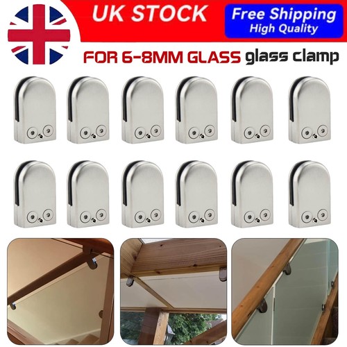 12x 8mm glass clamp - 12x, 6-8mm