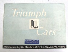 TRIUMPH 1800 Saloon + Roadster Car Sales Brochure 1946