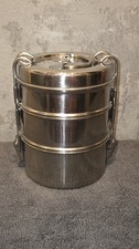 Genuine Stainless Steel Tiffin Lunch Box 3 Tier  Portable Food Storage Container