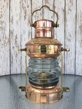 Brass & Copper Anchor Oil Lamp