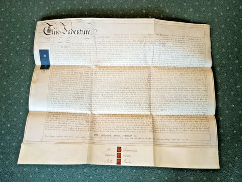 Victorian vellum indenture - victorian,