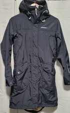 DIDRIKSONS Ladies Parka Waterproof Rain Coat Navy Size 36 / UK10