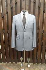 Marks & Spencer Pale Blue sharkskin jacket 38 Reg ticket pocket