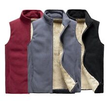 Body Warmer Sleeveless Jacket Gilet Waistcoat Winter Men Faux Fleece Lined Vest