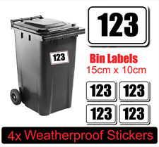 x4 Wheelie Bin Stickers